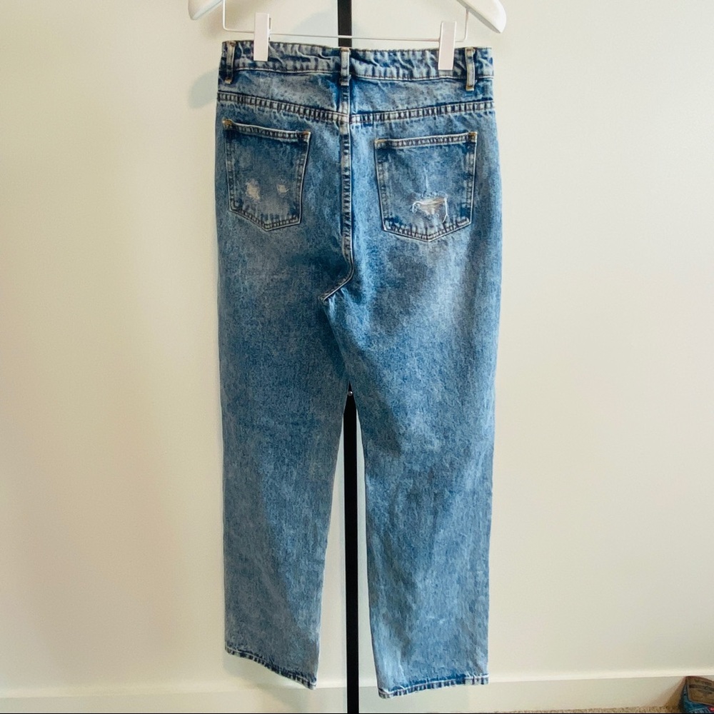 Shein High Waisted Distressed Ripped Jeans Size L - Picture 4 of 8